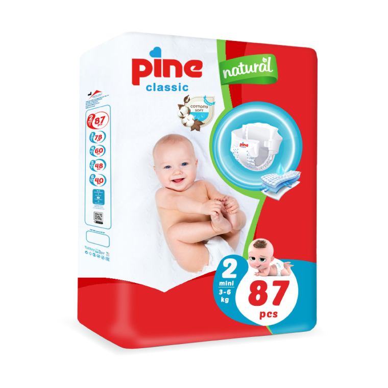 pine-classic-diapers-2mini-87pcs Pine Classic Diapers in Jordan