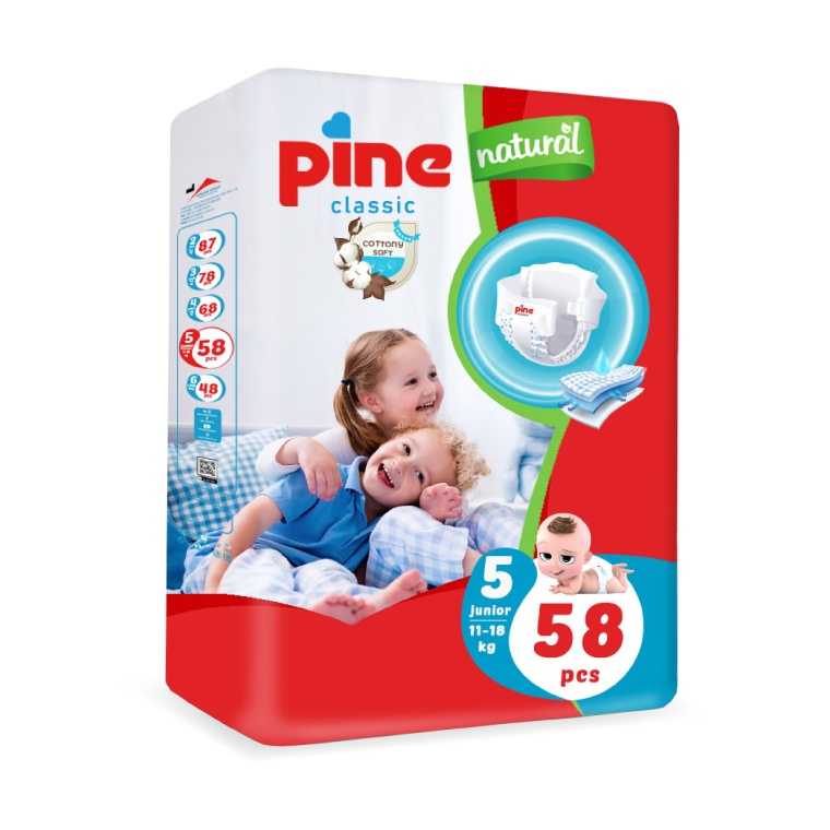 pine-classic-diapers-5junior-58pcs Pine Classic Diapers in Jordan